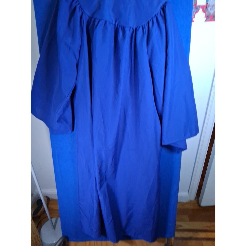 Royal Blue Graduation Gown Robe size 5'9" - 5'11" Unisex High School College - Picture 16 of 16